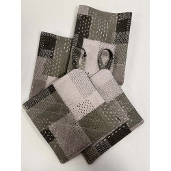 sampak viskestykke og grydelapper grøn