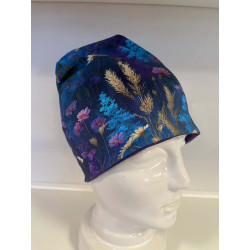 Beenie hue blå/blomst
